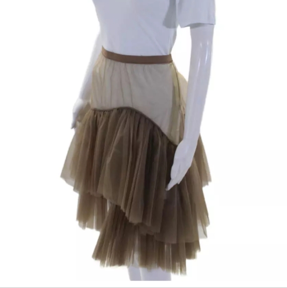 Brown Layered Tulle Tan color Skirt ♥️ - Picture 2 of 6